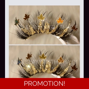 GOLD GLITTER FALL LEAFS