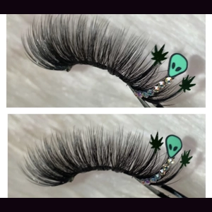 Rhinestone alien leaf