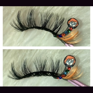 Orange stabbing rhinestone