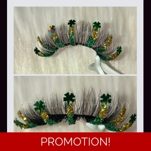 Ombré green and gold clover