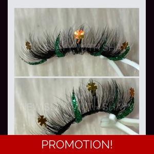 Green glitter gold clover