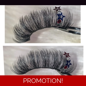 Fluffy red silver and blue