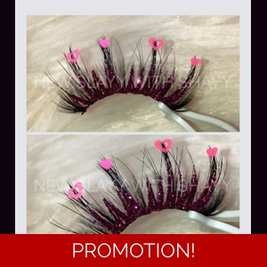 PINK GLITTER BOTTOM HEARTS