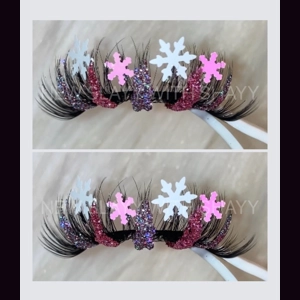 PINK & WHITE SNOWFLAKE