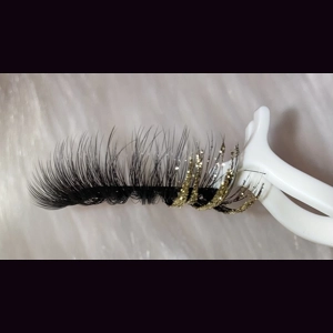 GOLD GLITTER LASHES