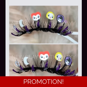 Sanderson sisters flying at night