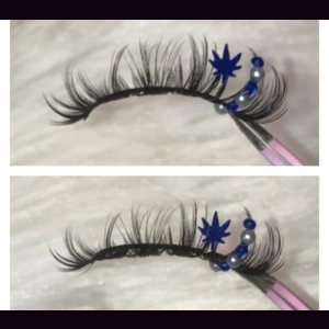 Royal blue and Pearl leafs