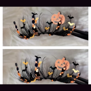 Dramatic black and orange pumpkin