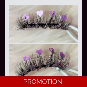 PURPLE GLITTER BOTTOM HEARTS