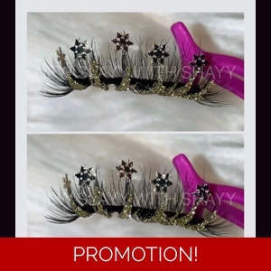 GOLD GLITTER SNOW FLAKES