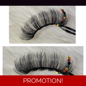 Red, yellow, green, black rhinestone