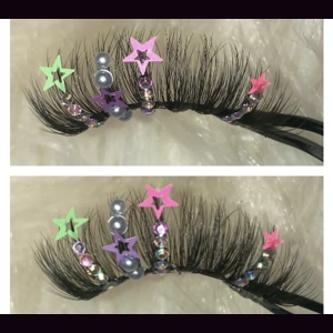 PEARL & RHINESTONE RAINBOW STARS