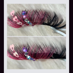 Hot pink rhinestone heart