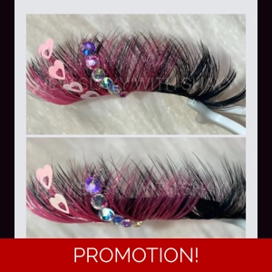 Hot pink rhinestone heart