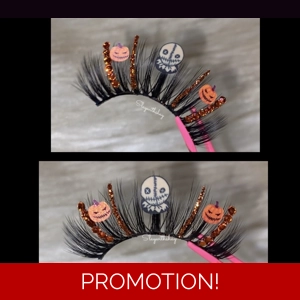 Orange glitter rhinestone trick or treat