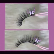 Ombré green purple glitter butterfly!