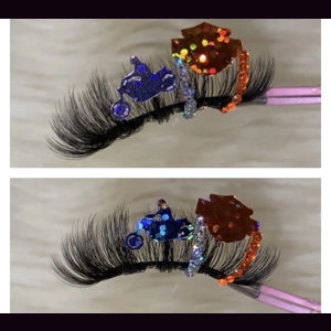 Orange and silver biker