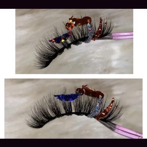 Orange silver black biker