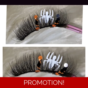 Orange black and white spider