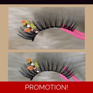 Orange and green simple fall lash