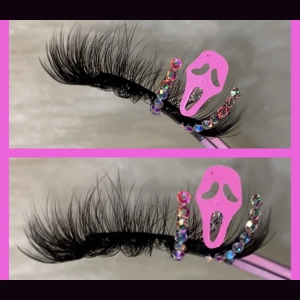 HOT PINK RHINESTONE SCARY