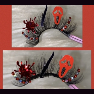 RED RHINESTONE SCARY