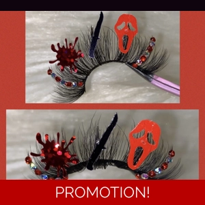 RED RHINESTONE SCARY