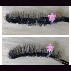 SUPER FLUFFY RHINESTONE FLOWER