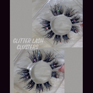 Glitter rhinestone lash clusters