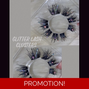 Glitter rhinestone lash clusters
