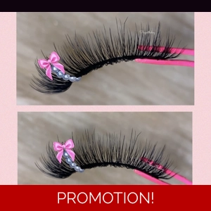 Coquette bow pearl lashes