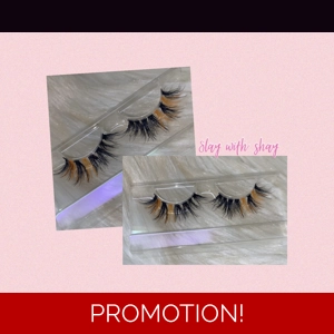 Orange lash clusters