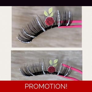 Silver glitter red roses