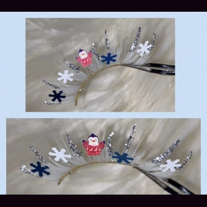 White snowy penguin Christmas