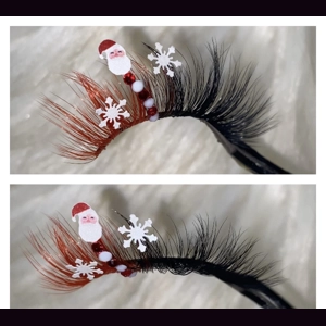 Red Santa in the snow