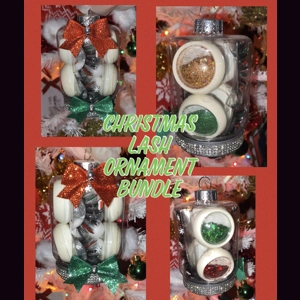 CHRISTMAS GLITTER LASH ORNAMENT BUNDLE