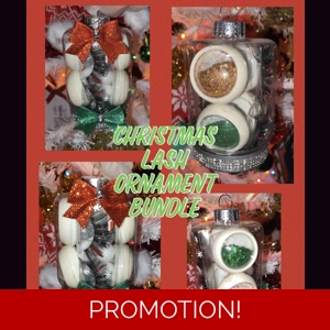 CHRISTMAS GLITTER LASH ORNAMENT BUNDLE