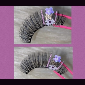 Purple flower gold butterfly