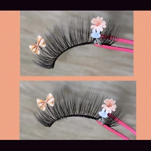 Orange flowery bow Easter bunny