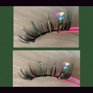 Gold and green st patty heart