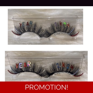 LEFT EYE: YEAR, RIGHT EYE:2k24 SILVER AND RED