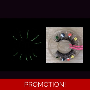 Glow in the dark trippy lashes