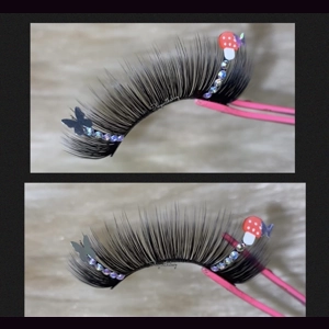 Silver butterfly mushroom lash