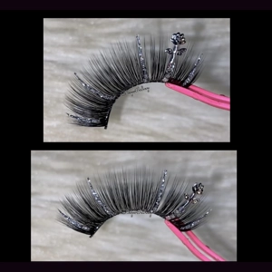 silver glitter silver rose