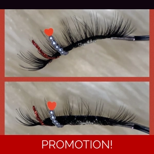 Red glitter pearl heart