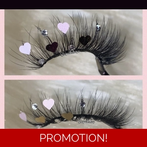 Light pink and gold heart & diamonds