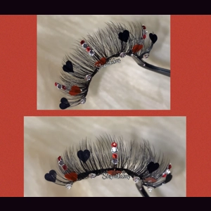 Red and black heart diamonds