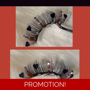 Red and black heart diamonds