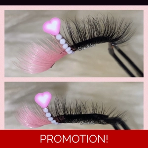 LIGHT PINK AND WHITE HEART RHINESTONE