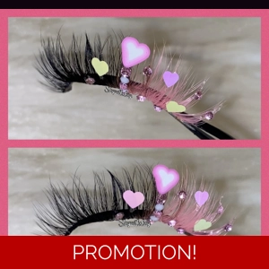 Light pink hearts and rhinestone lover